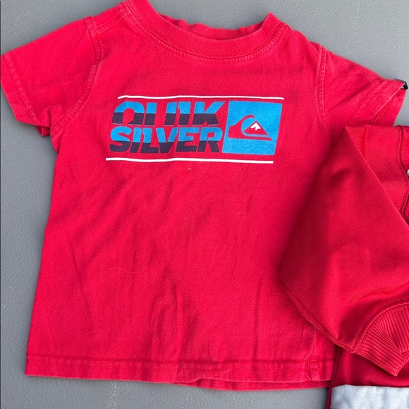 2T boys Red Nike zip Jacket Converse velvet blue Pants, Quik Silver Tee shirt - Picture 5 of 12